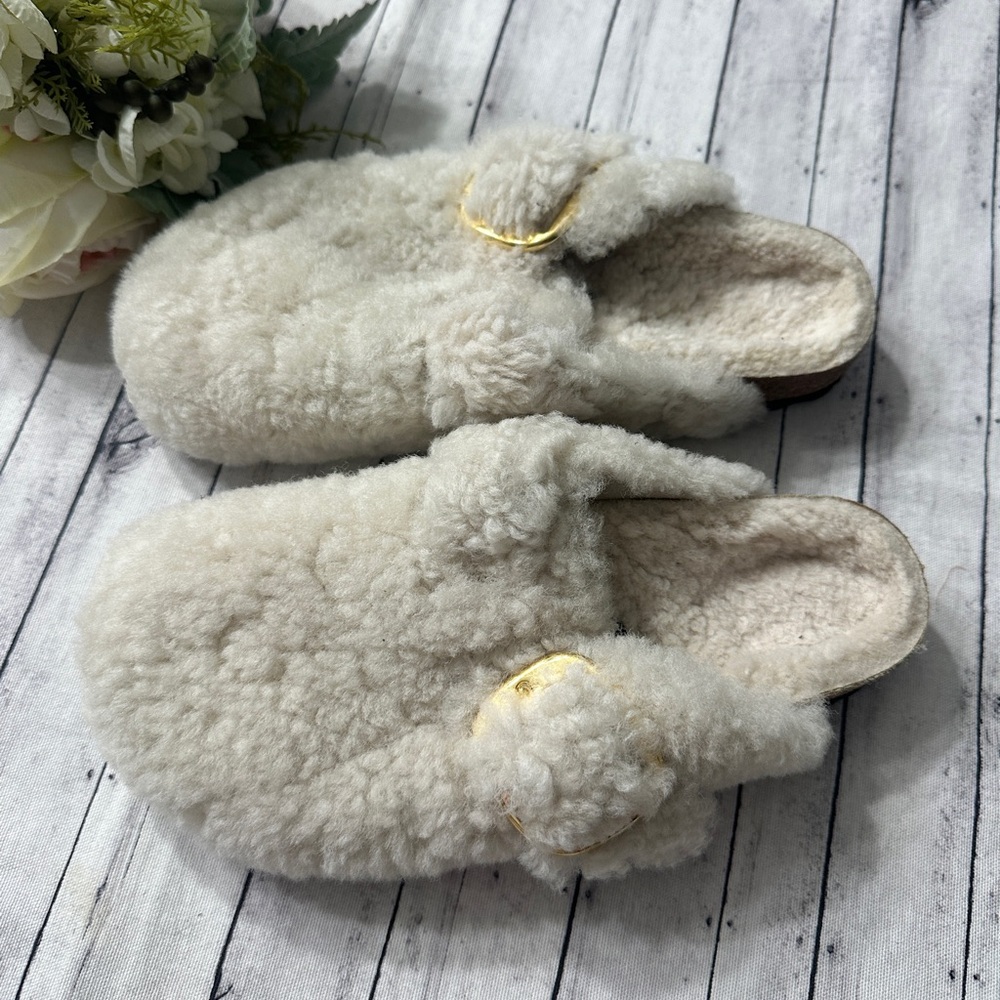 New Birkenstock Boston Big Buckle Teddy Shearling Clogs - Picture 4 of 14
